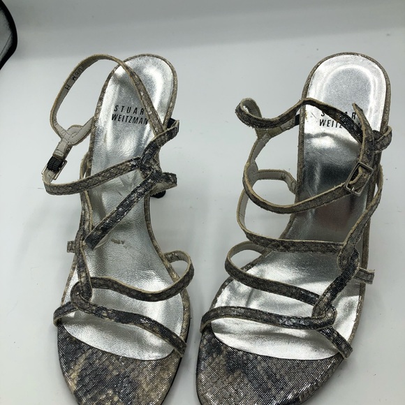Stuart Weitzman Shoes - Stuart Weitzman Cosacrobat Snake Leather Heels